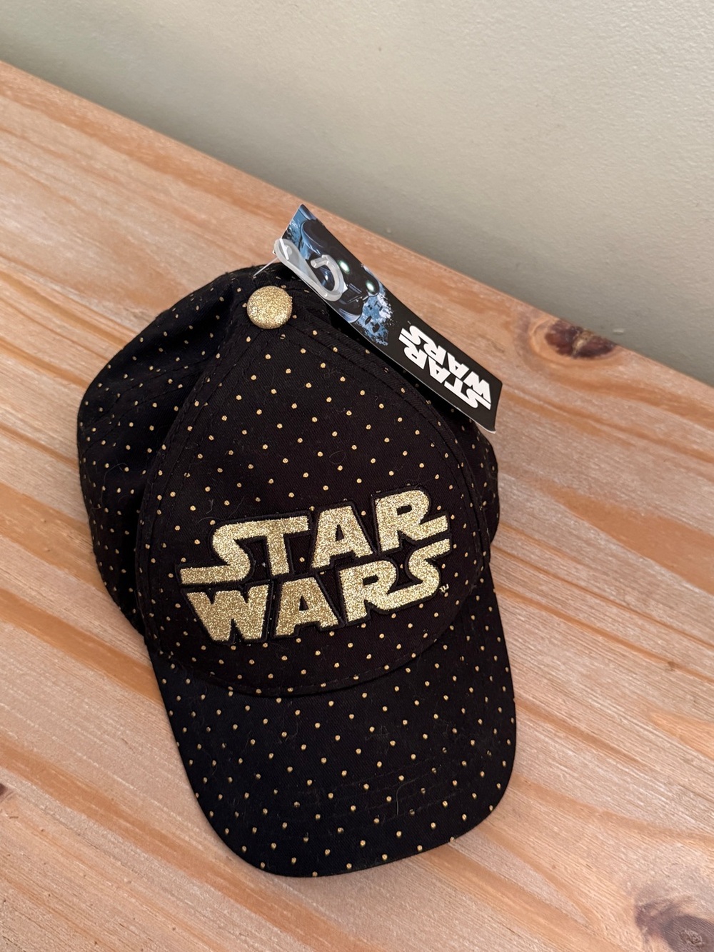 Star Wars | Black & Gold Dot Baseball Cap Hat NWT